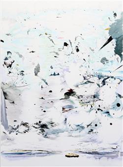 Daecheon Lee, Element der Welt, 2014, 180x130 cm, oil and marker on canvas